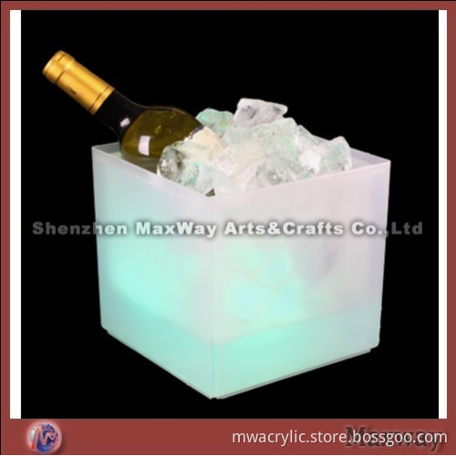 Modern popular white durable light up acrylic ice bucket/pail